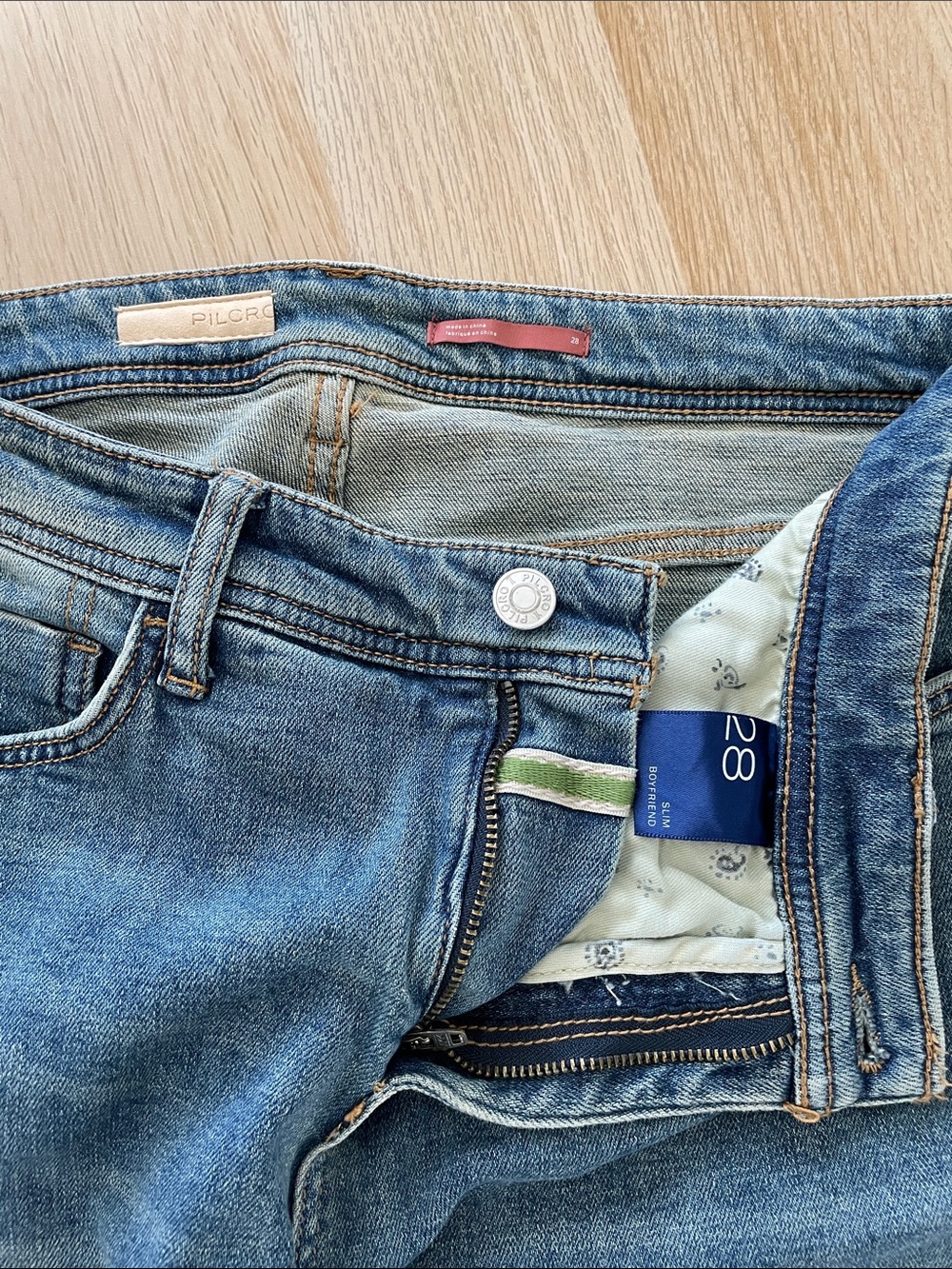 Pilcro and the Letterpress Mid-Blue Straight Leg Jeans